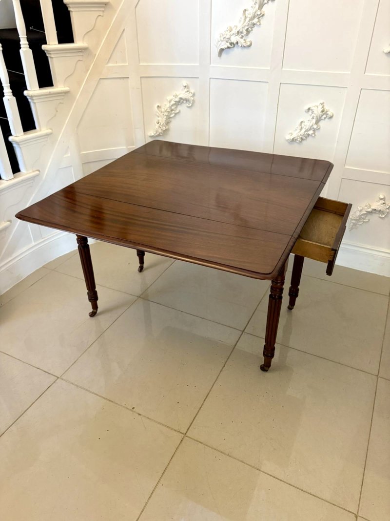 Quality Antique Regency Mahogany Drop-Leaf Pembroke Table